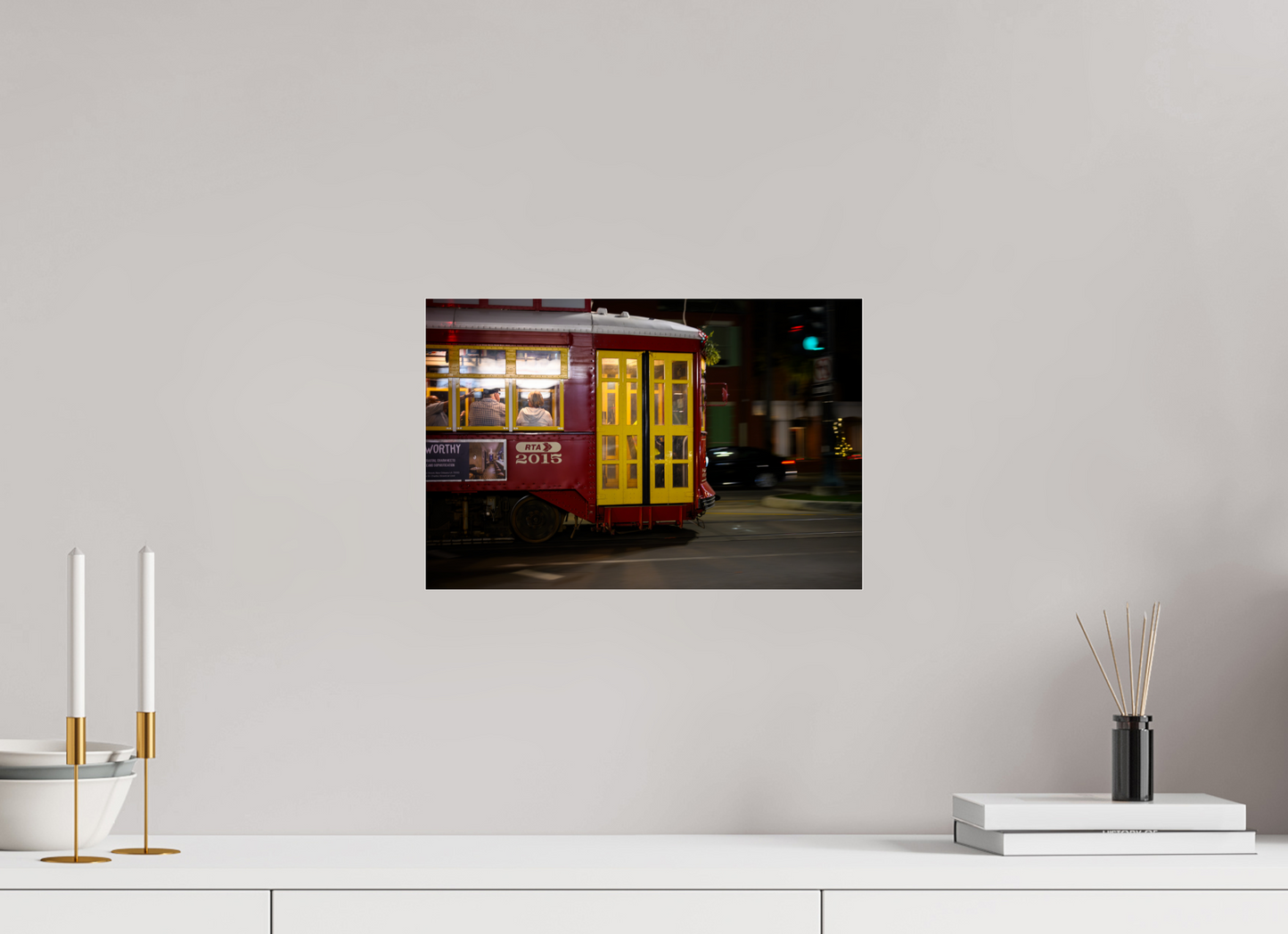 15 x 10″, Photo Print Under Acrylic Glass New Orleans Street Car