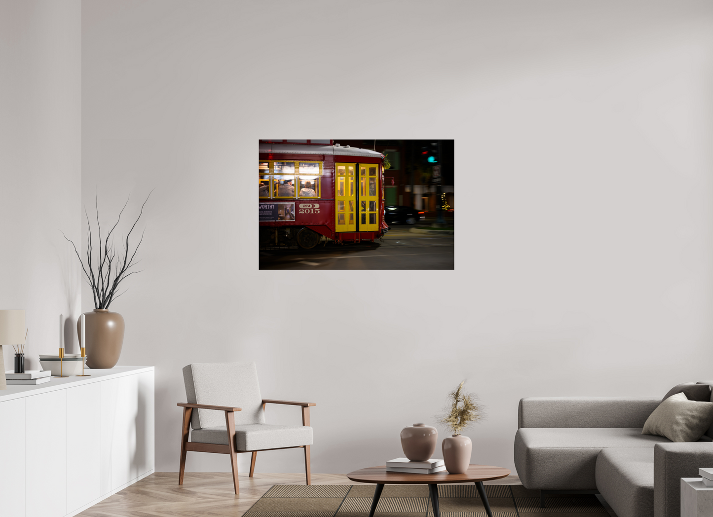 45 x 30″, Photo Print Under Acrylic Glass New Orleans Street Car
