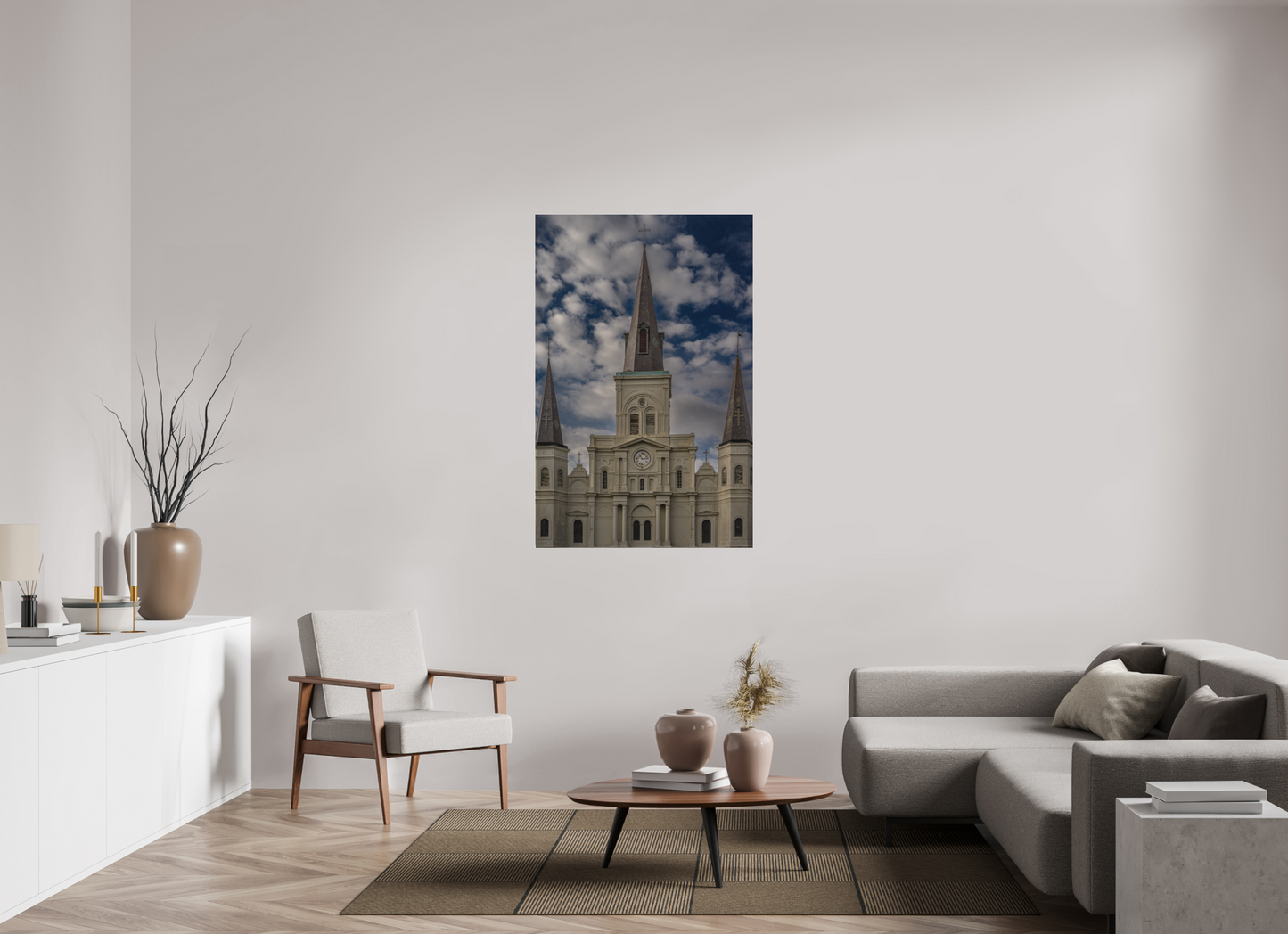35 x 53.6″, Fine Art Pigment Print under Acrylic New Orleans Cathedral