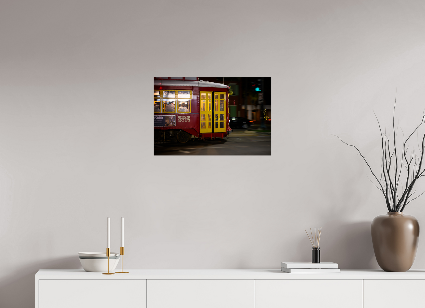 24 x 16″, Photo Print Under Acrylic Glass New Orleans Street Car