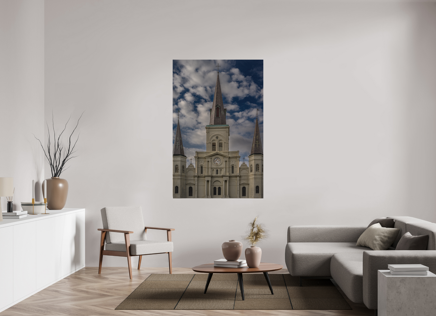 43 x 65.8″, Direct Print on Aluminum Dibond New Orleans Cathedral