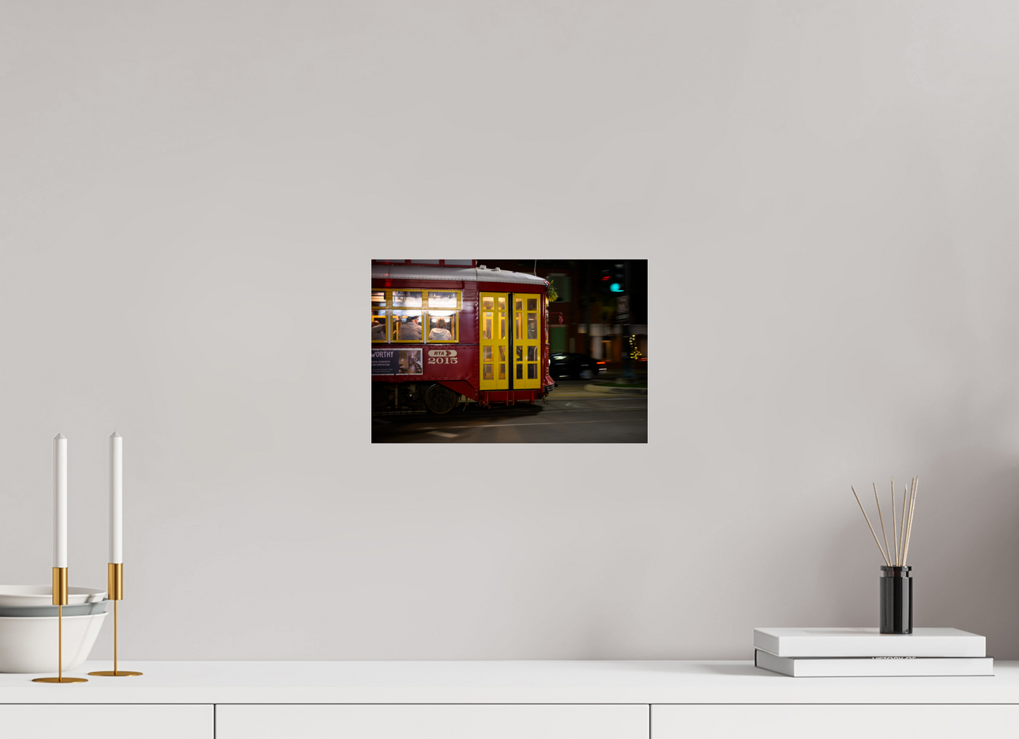 12 x 8″, Photo Print Under Acrylic Glass New Orleans Street Car