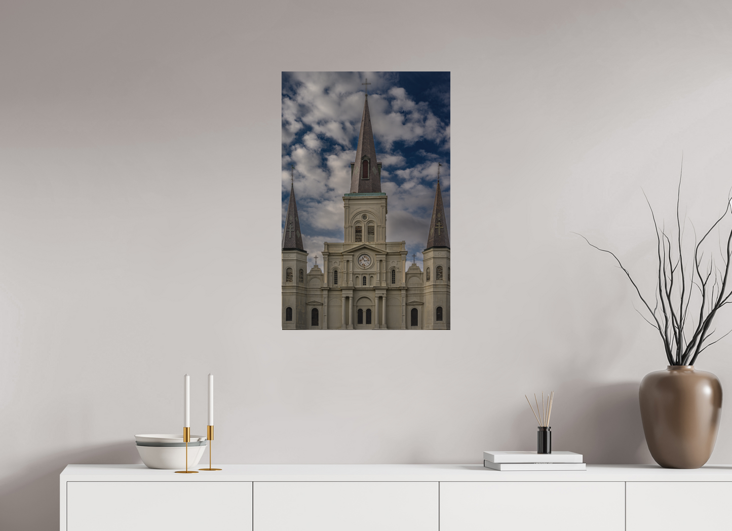 20 x 30.6″, Direct Print on Aluminum Dibond New Orleans Cathedral